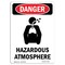Signmission OSHA Sign, 10" Height, Rigid Plastic, Hazardous Atmosphere, Portrait, V-1810 OS-DS-P-710-V-1810 - alternate 1